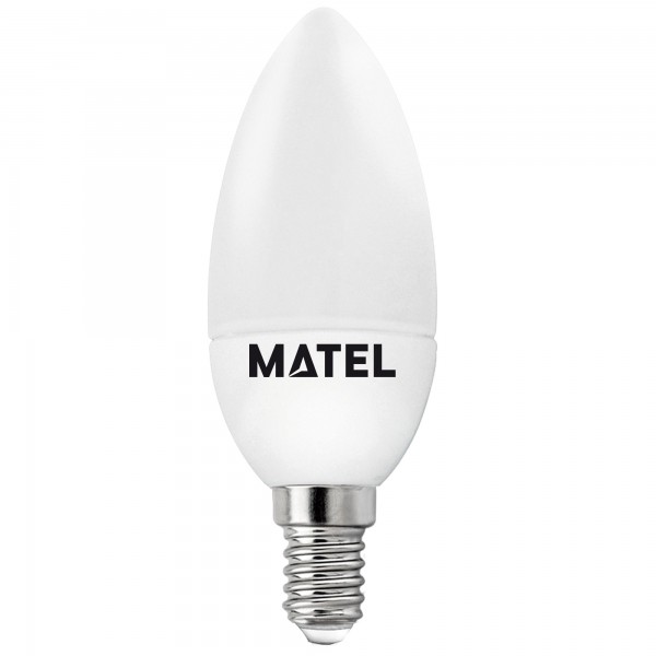 Bomb.led vela e14  6w.neutra (caja de 10 unidades)