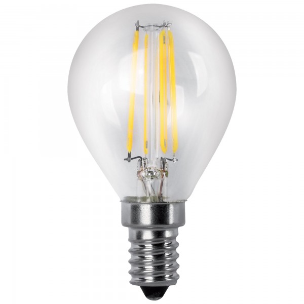 Bomb.led filam.esferica clara e14 4w.ca (caja de 10 unidades)