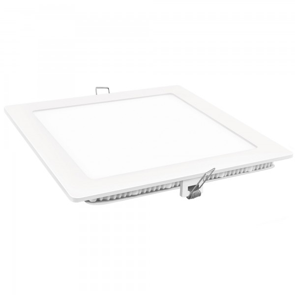 Downlight led cuadrado blanco 18w.fria