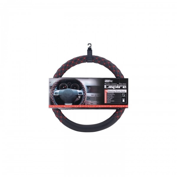 Funda Volante Negra Hilo Rojo