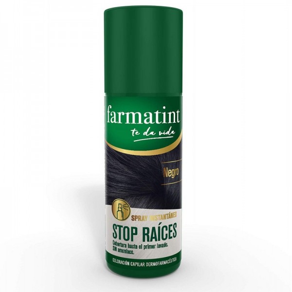 Farmatint Stop Raíces Spray Retocador Negro 75 ml