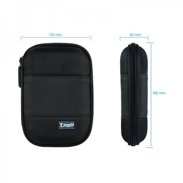 Tooq funda resistente disco duro de 2,5" negro