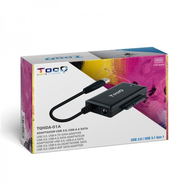 Tooq adaptador usb 3.0 para discos 2,5"/3,5"