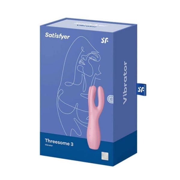 Satisfyer threesome 3 vibrador rosa 1un