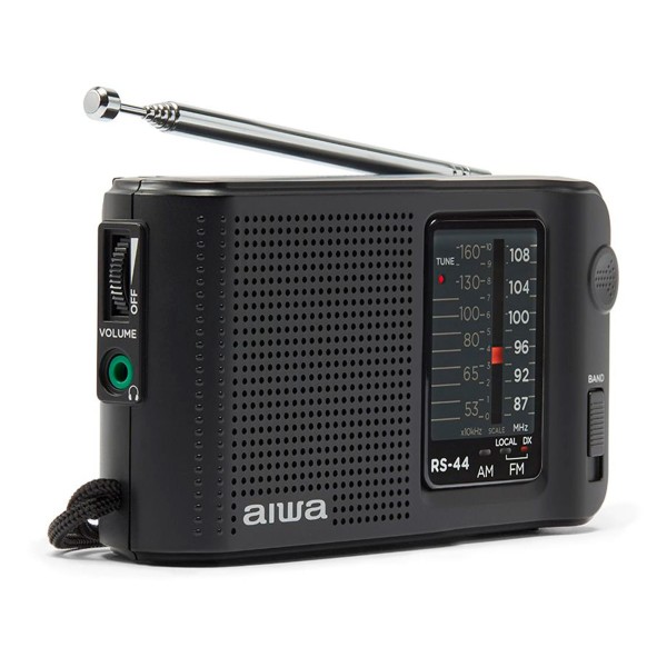 Aiwa rs-44 negro / radio fm am portátil