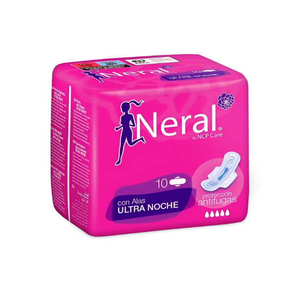 Neral compresas Ultra Noche con alas 10 uds