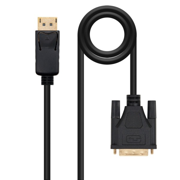 Nanocable cable conversor dp a dvi  2 m negro