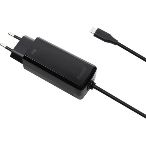 Tooq cargador portátil gan usb-c pd 65w cúbico