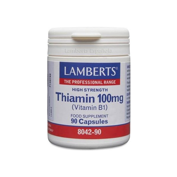 Tiamina Vitamina B1 100mg 90 Caps Lamberts