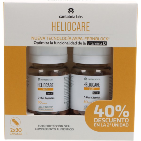 Heliocare 360º D Plus Cápsulas Duplo 2x30 Unidades Promo