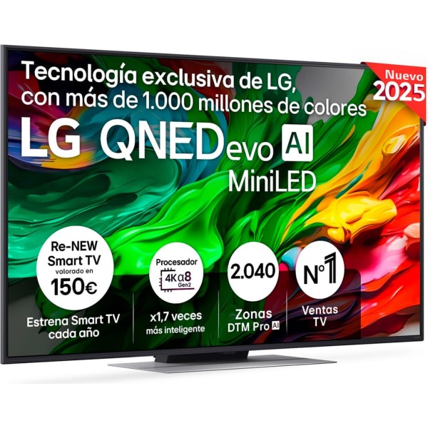 Lg qned evo 55qned87a6b / televisor smart tv 55" ultra hd 4k qned miniled 120 hz hdr