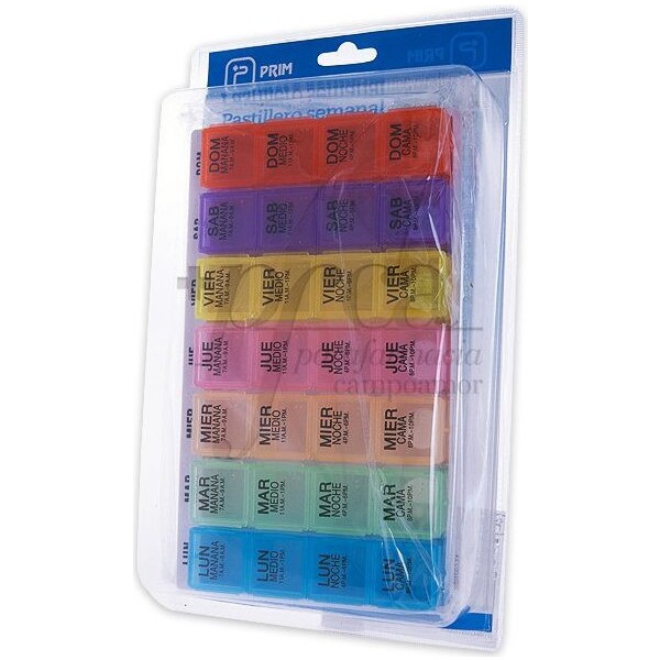 Prim Pastillero Semanal de 4 Tomas Diarias Tamaño Grande