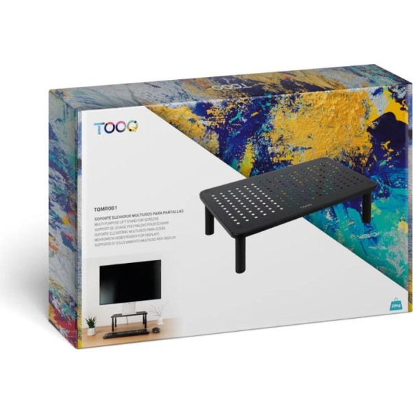 Tooq tqmr081 soporte elevador monitores negro