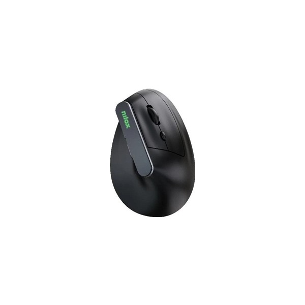 Nilox ratón wir vertical rec. silen 1600 dpi negro