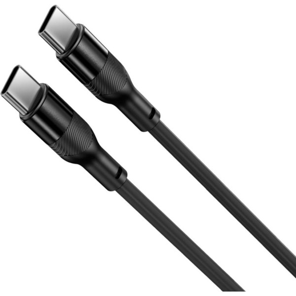 Ksix bcl060was02 negro / cable de carga y datos 1 metro / usb-c a usb-c / carga ultrarrápida 60w