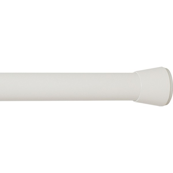 Barra extensible multiuso a presión sin taladro, blanca, ø2,8 - 2,5 x 140 - 250 cm