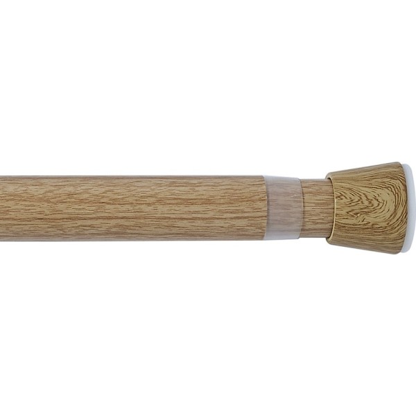 Barra extensible multiuso a presión sin taladro, madera, ø2,8 - 2,5 x 50 - 80 cm