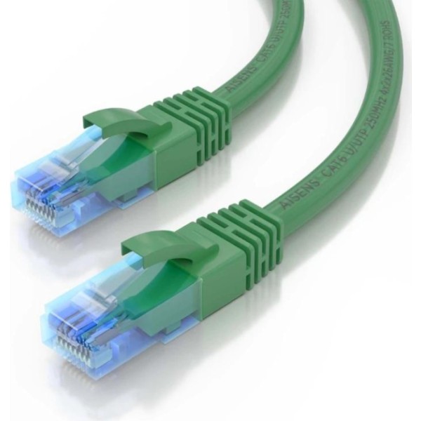 Aisens cable rj45 cat.6 utp awg26 cca verde 5.0m
